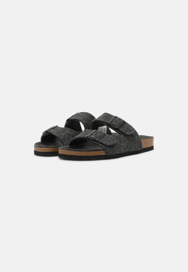 Pier One Unisexo UNISEX - Sandalias Planas - Dark Grey 4 Pier One Unisexo UNISEX - Sandalias Planas - Dark Grey - Imagen 2