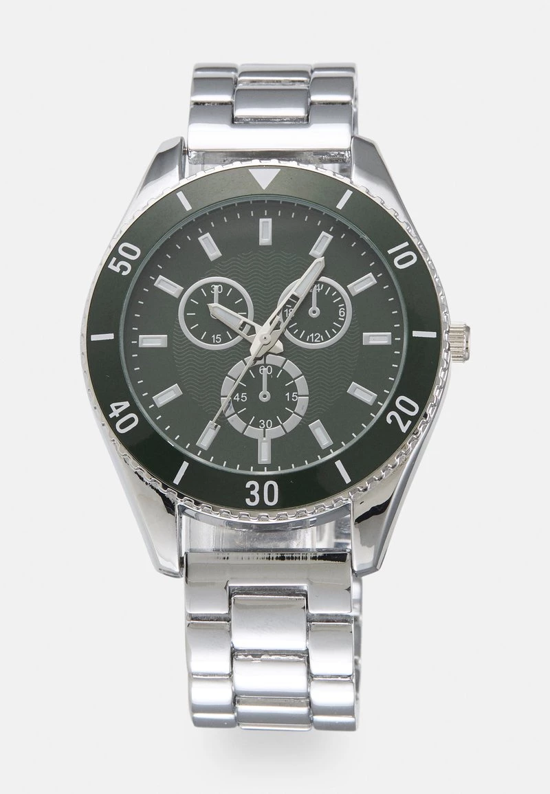 Pier One Unisexo UNISEX - Reloj - Silver-coloured/green 3 Pier One Unisexo UNISEX - Reloj - Silver-coloured/green