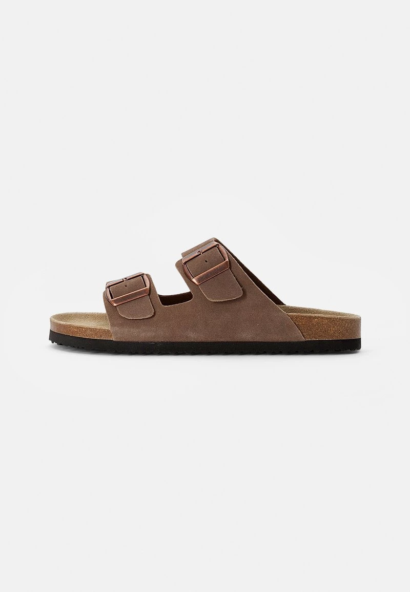 Pier One Unisexo LEATHER UNISEX - Sandalias Planas - Stone 3 Pier One Unisexo LEATHER UNISEX - Sandalias Planas - Stone