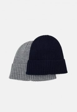 Pier One Unisexo 2 PACK UNISEX - Gorro - Grey/dark Blue