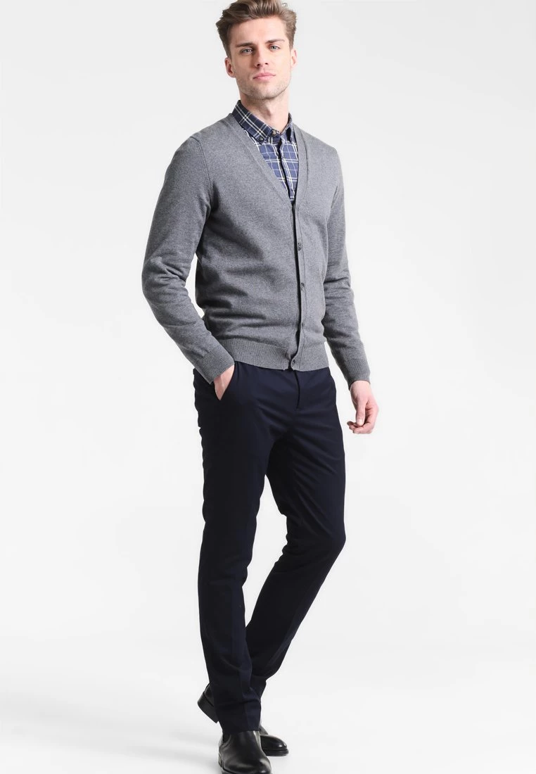 Pier One Hombre Chaqueta De Punto - Dark Grey Melange 4 Pier One Hombre Chaqueta De Punto - Dark Grey Melange - Imagen 2