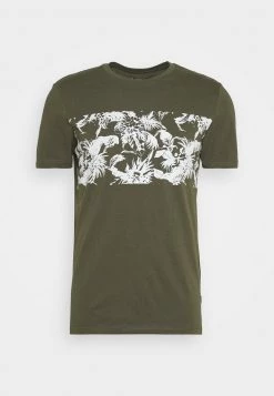 Pier One Hombre Camiseta Estampada - Oliv -Ofertas Pier One Tienda d387579e7c6f4e08b71705400a8510bf