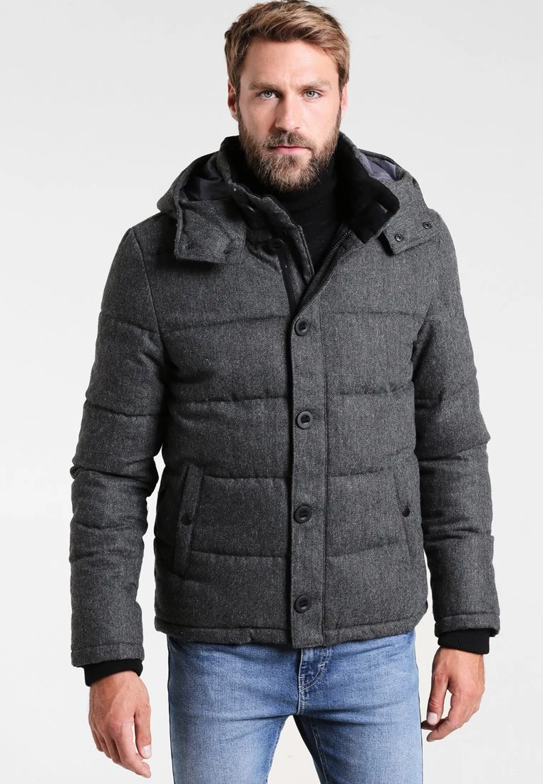 Pier One Hombre HOODED - Chaqueta De Invierno - Grey Melange 3 Pier One Hombre HOODED - Chaqueta De Invierno - Grey Melange
