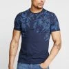 Pier One Camiseta Estampada - Blue, Hombre