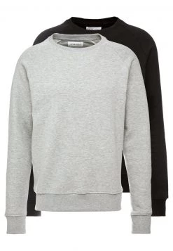 Pier One Hombre 2er Pack CREW NECK - Sudadera - Mottled Light Grey/black -Ofertas Pier One Tienda dba537e667ce4fe2aee0ab958e24e9cf