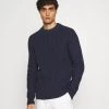 Pier One CHUNKY MOCKNECK JUMPER - Jersey De Punto - Dark Blue, Hombre -Ofertas Pier One Tienda dfff3d0198914ce8832239c31a0ca6d4