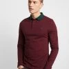 Pier One Hombre MUSCLE FIT - Polo - Bordeaux
