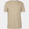 Pier One Hombre Camiseta Estampada - Beige
