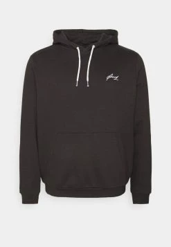 Pier One Hombre BIGBIG CORE SCRIPT HOODIE - Jersey Con Capucha - Black