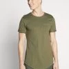 Pier One Hombre Camiseta Básica - Oliv