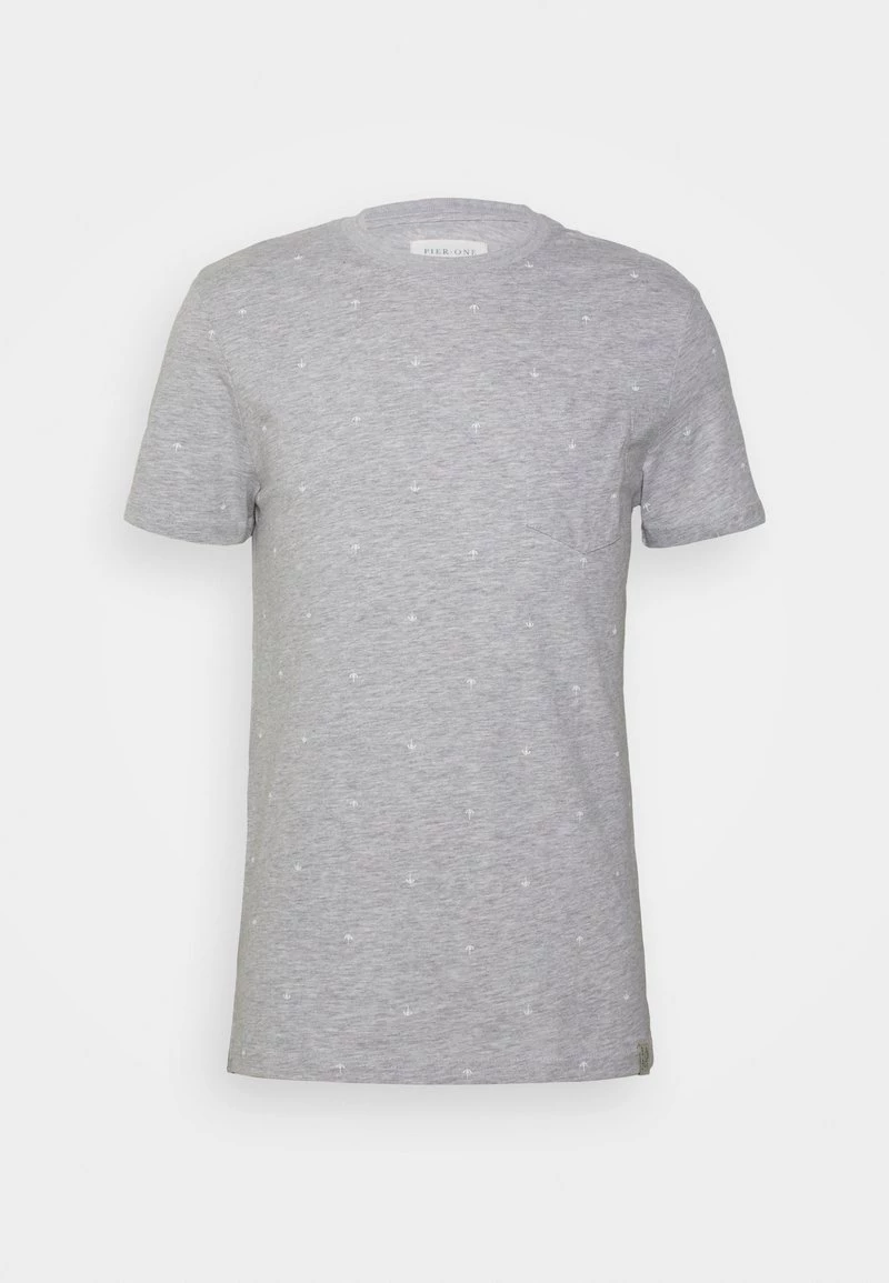 Pier One Hombre Camiseta Estampada - Light Grey Melange 3 Pier One Hombre Camiseta Estampada - Light Grey Melange