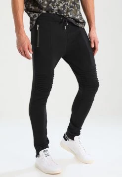 Pier One Hombre BIKER JOGGER - Pantalones Deportivos - Black