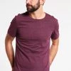 Pier One Hombre Camiseta Básica - Bordeaux Melange -Ofertas Pier One Tienda f8786116f078433ead2135d29ff876ec