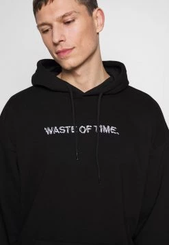 Pier One Hombre WASTE OF TIME HOOD - Jersey Con Capucha - Black -Ofertas Pier One Tienda f9da2fdfbf654bf09b226b223f3c39d5