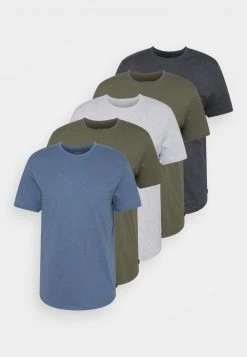 Pier One Hombre 5 PACK - Camiseta Básica - Mottled Brown/mottled Light Grey/mottled Dark Grey -Ofertas Pier One Tienda fa4a9e24553643c892c88ca1c9a8507a