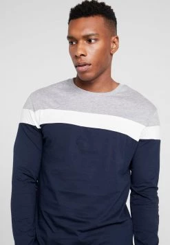 Pier One Camiseta De Manga Larga - Grey/dark Blue, Hombre -Ofertas Pier One Tienda fe00904878e347c082c5811f3750ffa3