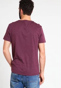Pier One Hombre Camiseta Básica - Bordeaux Melange -Ofertas Pier One Tienda ffd7bb5710514686b94257423824e5e6